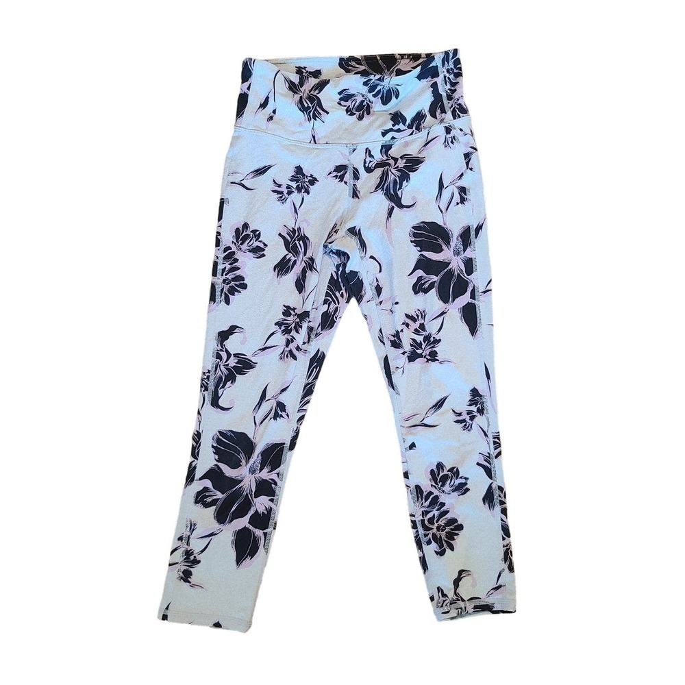 Athleta xs floral cropped high waisted leggings
